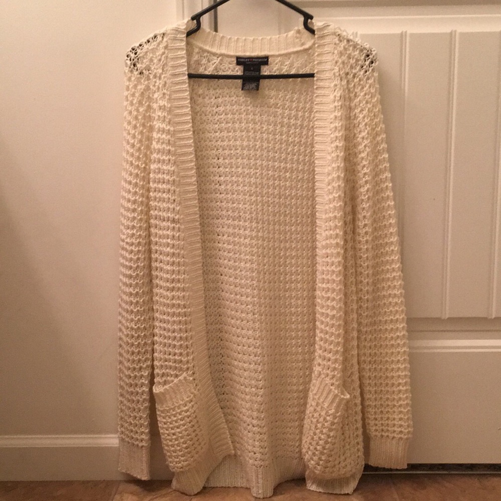 Long knit cardigan